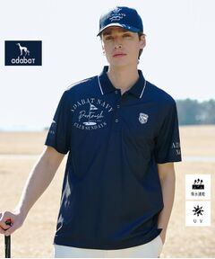 adabat / アダバット ポロシャツ | 【ADABAT NAVY】吸水速乾/UVカット カノコグラフィックロゴ半袖ポロシャツ