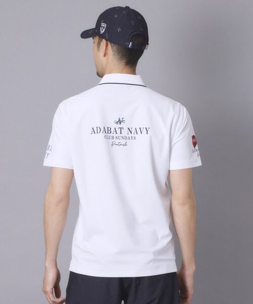 adabat / アダバット ポロシャツ | 【ADABAT NAVY】吸水速乾/UVカット カノコグラフィックロゴ半袖ポロシャツ | 詳細5