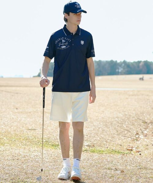 adabat / アダバット ポロシャツ | 【ADABAT NAVY】吸水速乾/UVカット カノコグラフィックロゴ半袖ポロシャツ | 詳細9