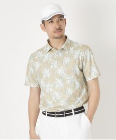 adabat / アダバット ポロシャツ | メッシュヤシプリント半袖ポロシャツ