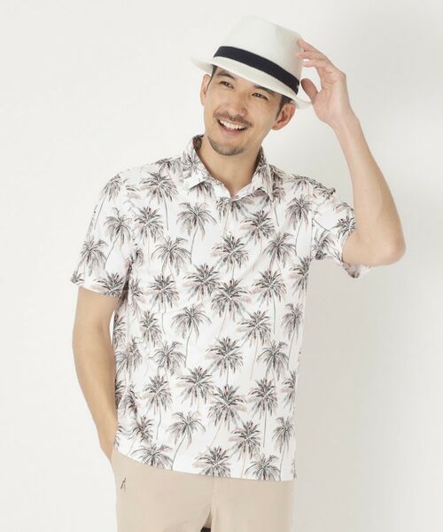 adabat / アダバット ポロシャツ | メッシュヤシプリント半袖ポロシャツ | 詳細1
