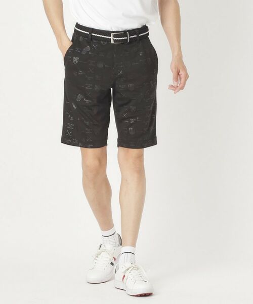 adabat / アダバット ショート・ハーフ・半端丈パンツ | クールコアエンボスハーフパンツ（ブラック(019)）