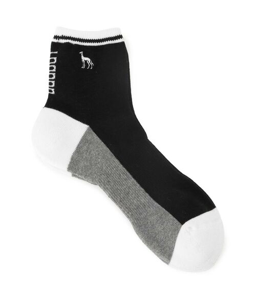 adabat / アダバット ソックス | バイカラーショートソックス（ブラック(019)）