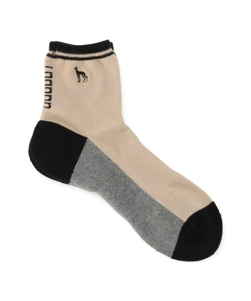 adabat / アダバット ソックス | バイカラーショートソックス（ライトベージュ(051)）