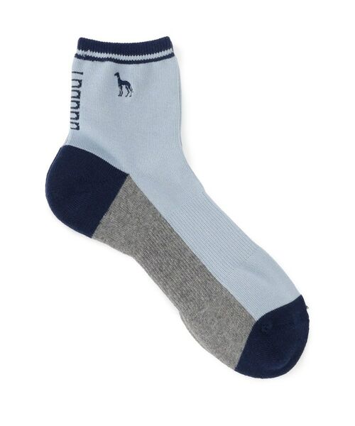 adabat / アダバット ソックス | バイカラーショートソックス（サックスブルー(090)）