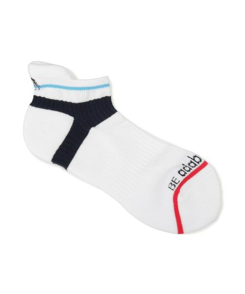 adabat / アダバット ソックス | 【ADABAT NAVY】ラインポイントベリーショート（ホワイト(001)）