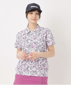 adabat / アダバット ポロシャツ | ラインフラワープリントポロシャツ