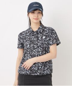 adabat / アダバット ポロシャツ | ラインフラワープリントポロシャツ