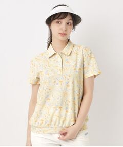 adabat / アダバット ポロシャツ | ラインフラワープリントポロシャツ