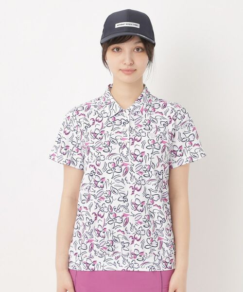 adabat / アダバット ポロシャツ | ラインフラワープリントポロシャツ | 詳細13