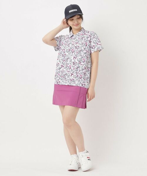 adabat / アダバット ポロシャツ | ラインフラワープリントポロシャツ | 詳細2