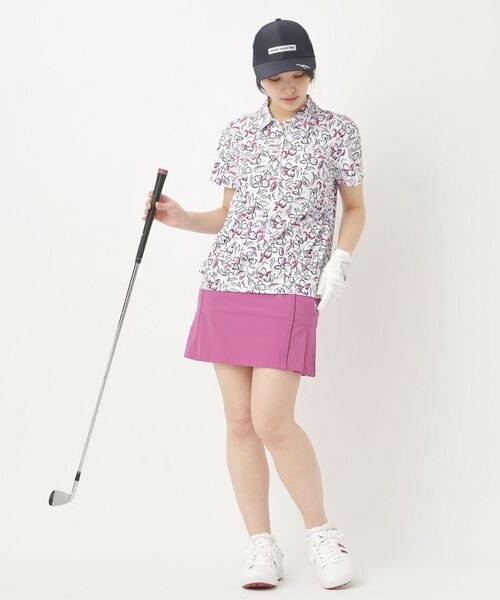 adabat / アダバット ポロシャツ | ラインフラワープリントポロシャツ | 詳細3