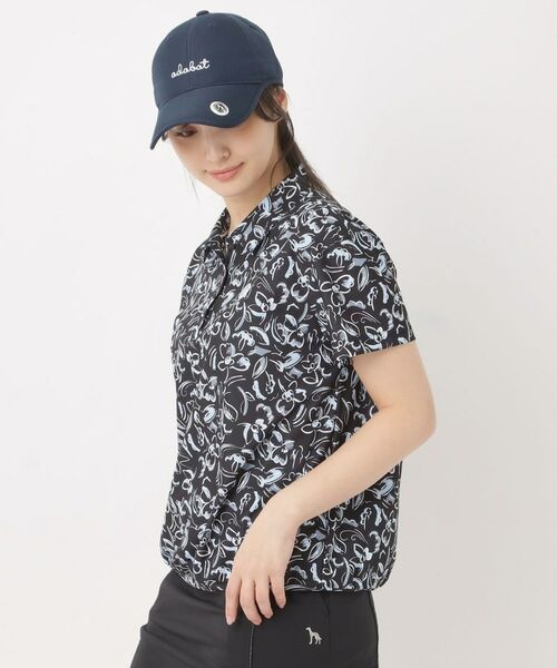 adabat / アダバット ポロシャツ | ラインフラワープリントポロシャツ | 詳細5