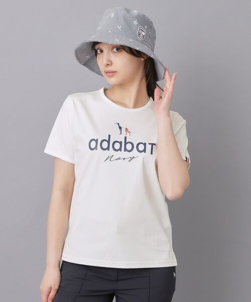 adabat / アダバット Tシャツ | 【ADABAT NAVY】アイスクリアコットンロゴT(ホワイト(001))