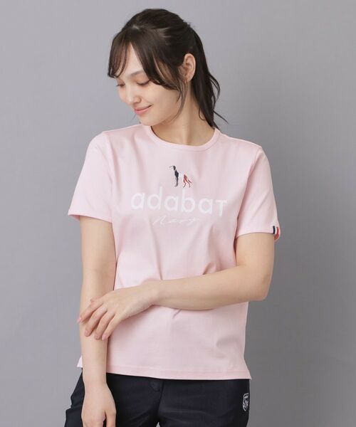 adabat / アダバット Tシャツ | 【ADABAT NAVY】アイスクリアコットンロゴT(ライトピンク(070))