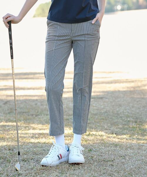 adabat / アダバット パンツ | 【ADABAT NAVY】接触冷感　クールチドリピンタックパンツ（ブラック(119)）