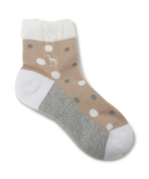 adabat / アダバット ソックス | フレンチドットショートソックス（グレージュ(150)）