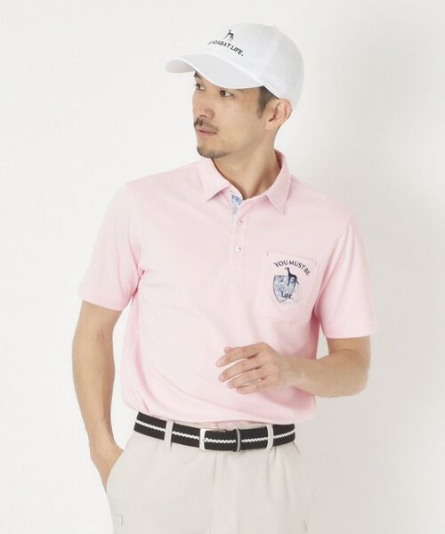 adabat / アダバット ポロシャツ | シャダン衿裏布帛半袖ポロシャツ | 詳細14