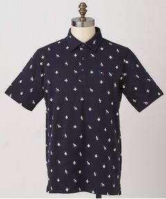 adabat / アダバット ポロシャツ | 【ADABAT NAVY】モノグラムサッカー半袖ポロシャツ