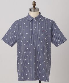 adabat / アダバット ポロシャツ | 【ADABAT NAVY】モノグラムサッカー半袖ポロシャツ