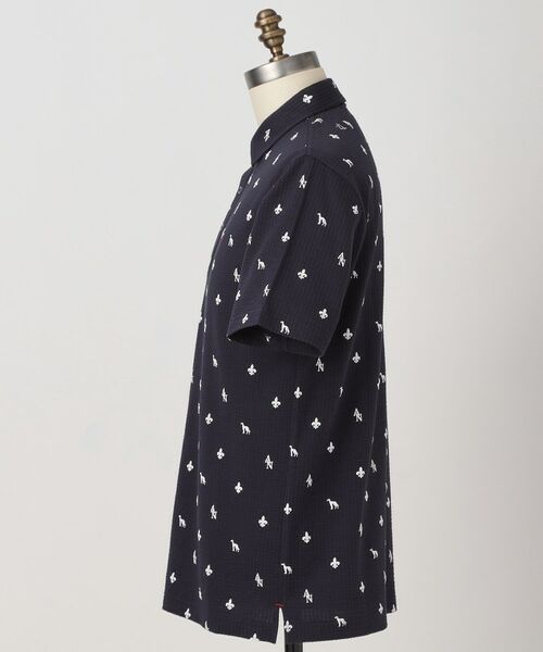 adabat / アダバット ポロシャツ | 【ADABAT NAVY】モノグラムサッカー半袖ポロシャツ | 詳細13