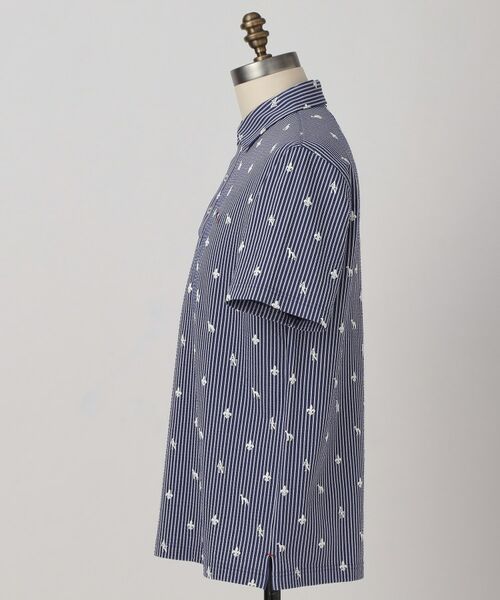 adabat / アダバット ポロシャツ | 【ADABAT NAVY】モノグラムサッカー半袖ポロシャツ | 詳細6