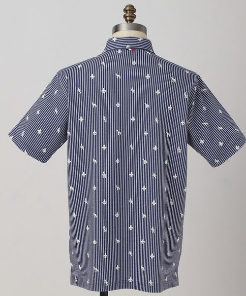 adabat / アダバット ポロシャツ | 【ADABAT NAVY】モノグラムサッカー半袖ポロシャツ | 詳細9