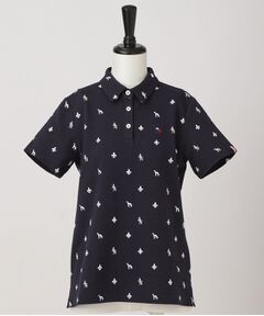 adabat / アダバット ポロシャツ | 【ADABAT NAVY】モノグラムサッカー半袖ポロシャツ