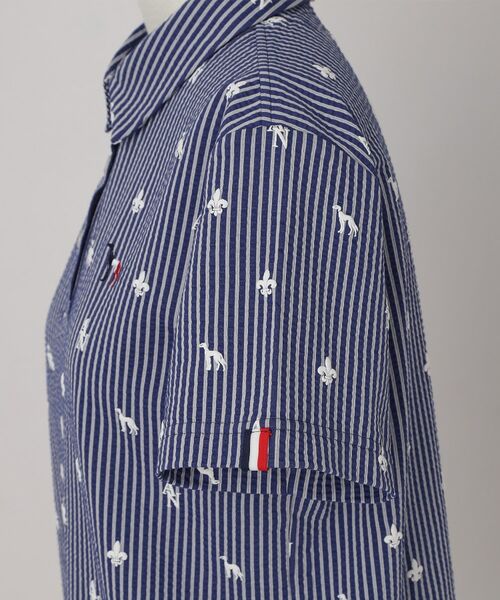 adabat / アダバット ポロシャツ | 【ADABAT NAVY】モノグラムサッカー半袖ポロシャツ | 詳細11