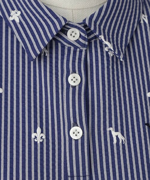 adabat / アダバット ポロシャツ | 【ADABAT NAVY】モノグラムサッカー半袖ポロシャツ | 詳細16