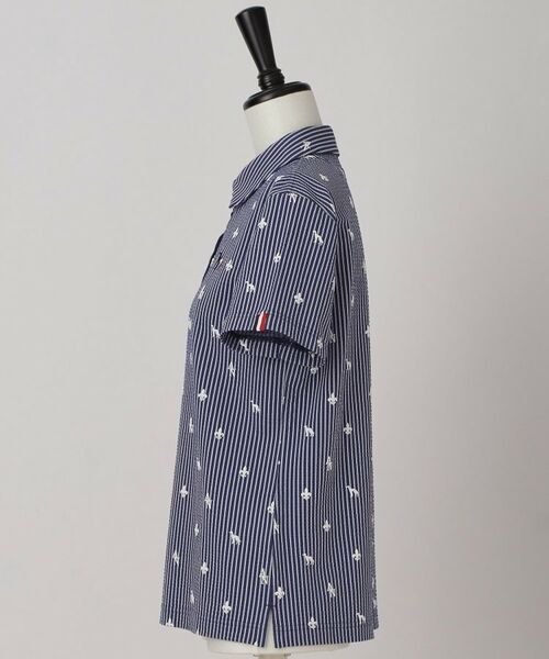 adabat / アダバット ポロシャツ | 【ADABAT NAVY】モノグラムサッカー半袖ポロシャツ | 詳細6