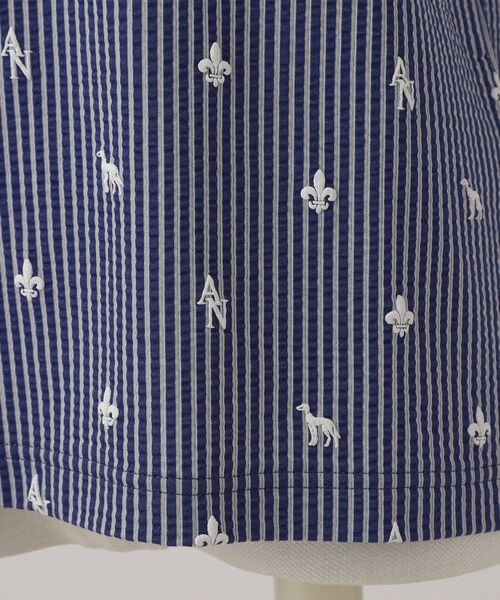 adabat / アダバット ポロシャツ | 【ADABAT NAVY】モノグラムサッカー半袖ポロシャツ | 詳細9