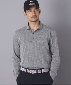 adabat / アダバット ポロシャツ | 【ADABAT NAVY】トゥースチェックジャカード長袖ポロシャツ