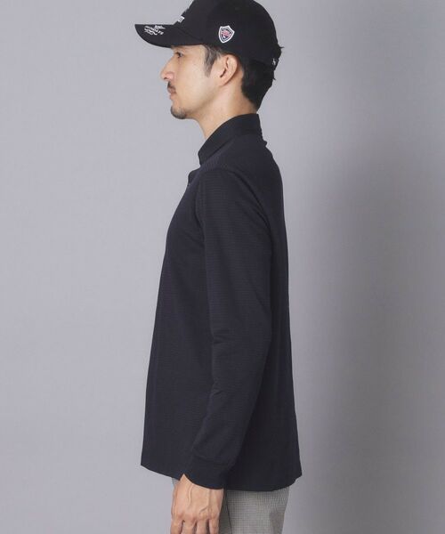 adabat / アダバット ポロシャツ | 【ADABAT NAVY】トゥースチェックジャカード長袖ポロシャツ | 詳細10