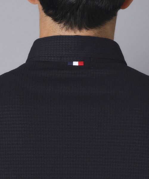 adabat / アダバット ポロシャツ | 【ADABAT NAVY】トゥースチェックジャカード長袖ポロシャツ | 詳細13