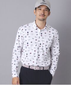 adabat / アダバット ポロシャツ | 【ADABAT NAVY】フィルサーモモノグラム柄長袖ポロシャツ