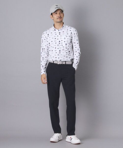 adabat / アダバット ポロシャツ | 【ADABAT NAVY】フィルサーモモノグラム柄長袖ポロシャツ | 詳細2