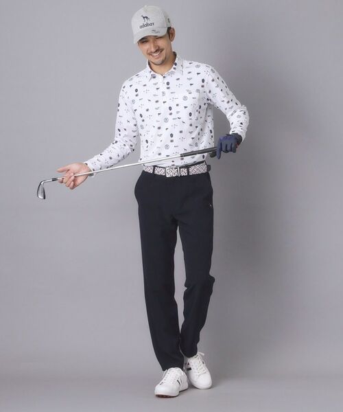 adabat / アダバット ポロシャツ | 【ADABAT NAVY】フィルサーモモノグラム柄長袖ポロシャツ | 詳細3
