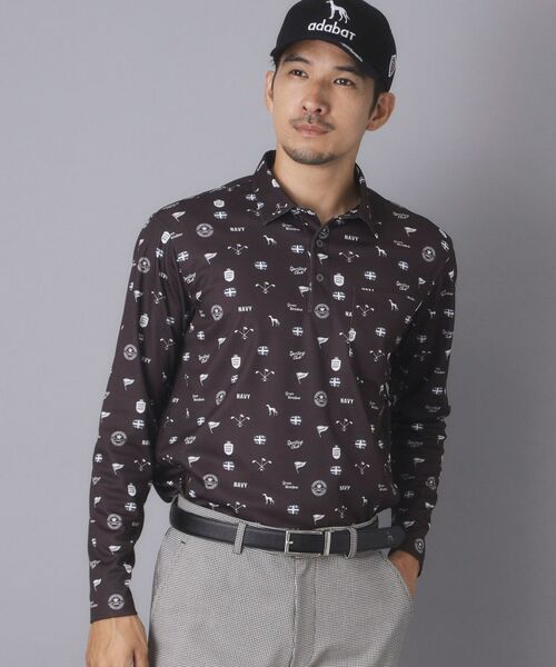 adabat / アダバット ポロシャツ | 【ADABAT NAVY】フィルサーモモノグラム柄長袖ポロシャツ | 詳細5
