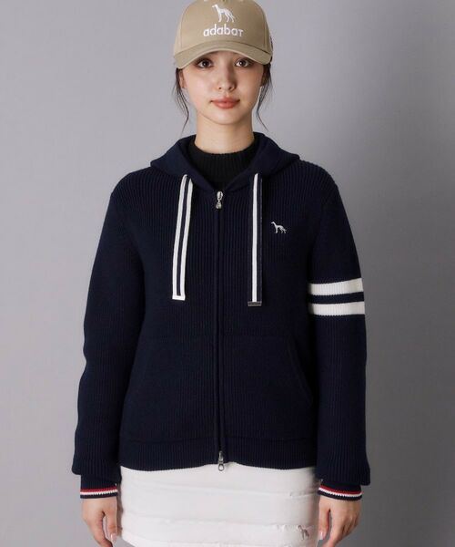 adabat / アダバット ニット・セーター | 【ADABAT NAVY】畔ニットジップフーディ | 詳細13
