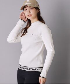 adabat / アダバット ニット・セーター | 【ADABAT NAVY】ワイドリブニットモックネックプルオーバー