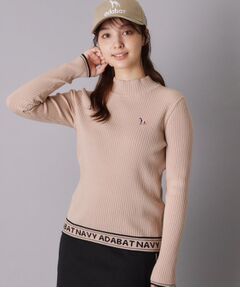 adabat / アダバット ニット・セーター | 【ADABAT NAVY】ワイドリブニットモックネックプルオーバー