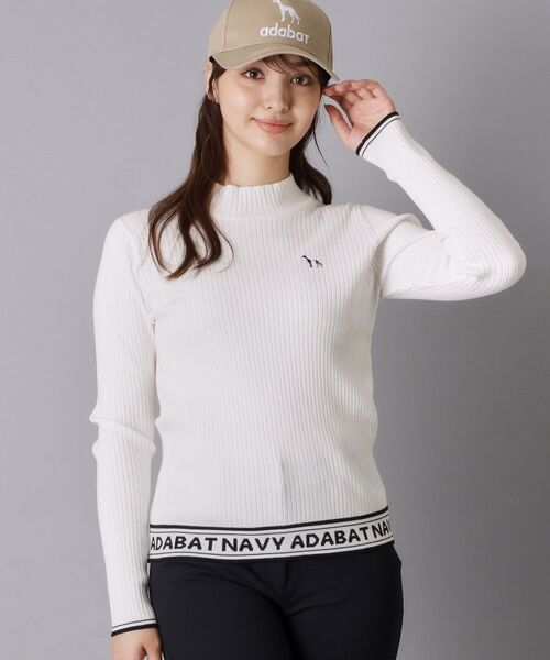 adabat / アダバット ニット・セーター | 【ADABAT NAVY】ワイドリブニットモックネックプルオーバー | 詳細1