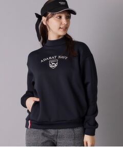 adabat / アダバット カットソー | 【ADABAT NAVY】裏起毛エンブレムロゴモックプルオーバー