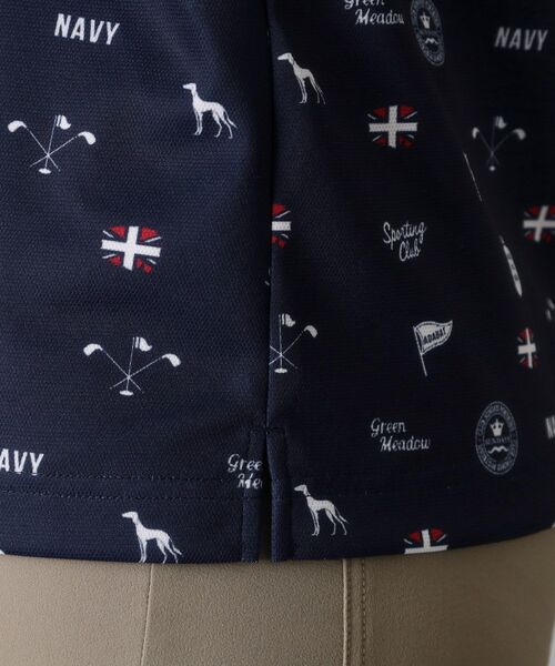 adabat / アダバット ポロシャツ | 【ADABAT NAVY】シャダンモノグラム長袖ポロシャツ | 詳細15
