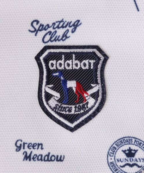 adabat / アダバット ポロシャツ | 【ADABAT NAVY】シャダンモノグラム長袖ポロシャツ | 詳細4