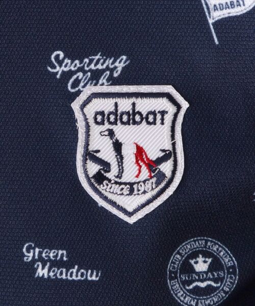 adabat / アダバット ポロシャツ | 【ADABAT NAVY】シャダンモノグラム長袖ポロシャツ | 詳細8