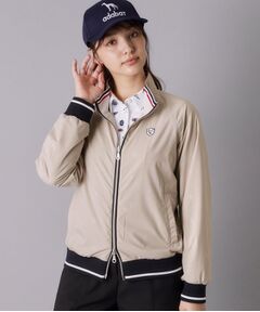 adabat / アダバット レザーブルゾン・ジャケット | 【ADABAT NAVY】モノグラムエンボスジップブルゾン