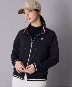 adabat / アダバット レザーブルゾン・ジャケット | 【ADABAT NAVY】モノグラムエンボスジップブルゾン