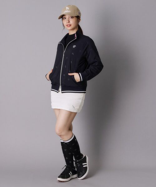adabat / アダバット レザーブルゾン・ジャケット | 【ADABAT NAVY】モノグラムエンボスジップブルゾン | 詳細6